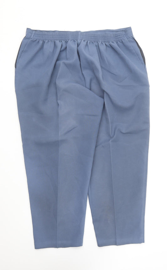 Saira of Manchester Womens Blue Polyester Trousers Size 24 L27 in Regular