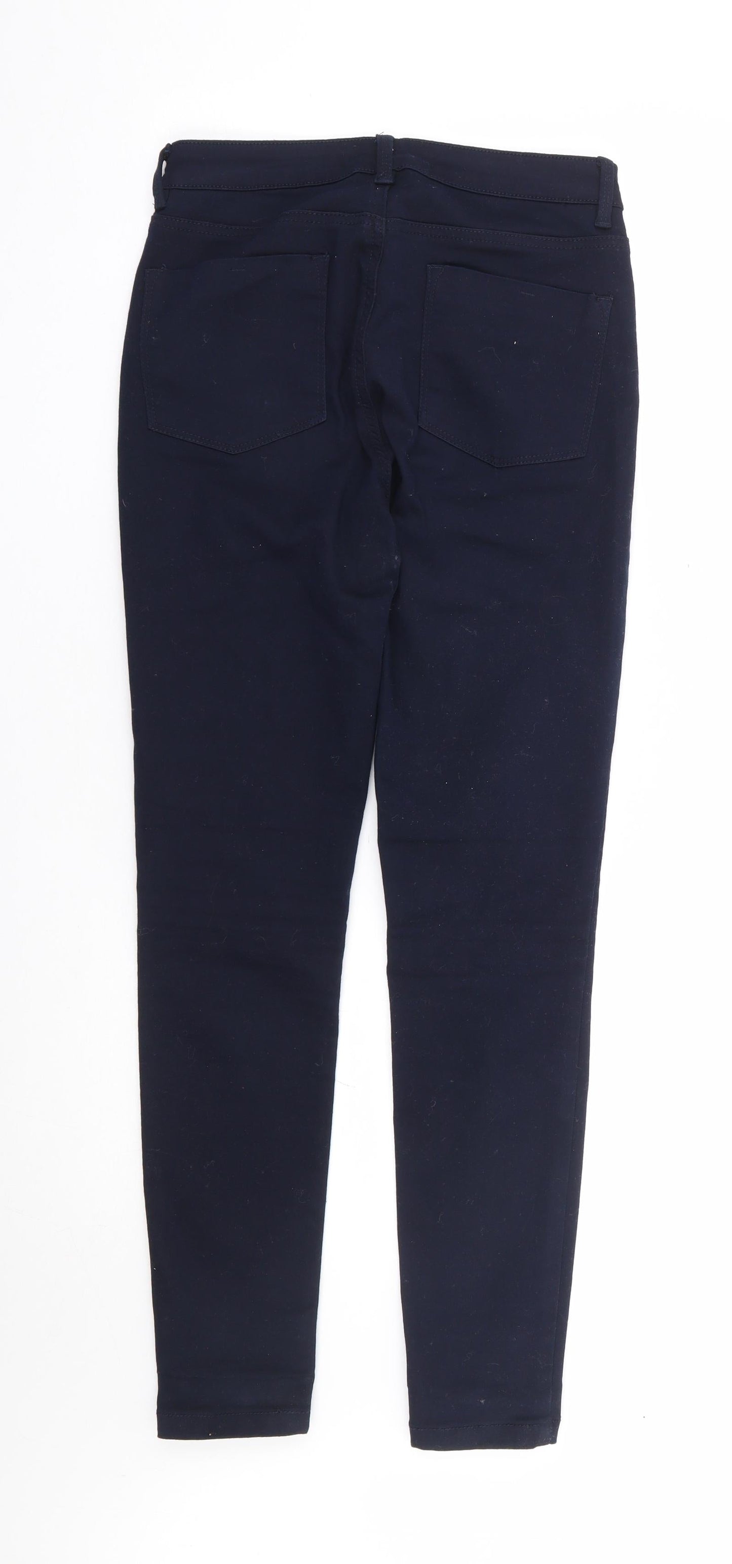 Dunnes Womens Blue Cotton Skinny Jeans Size 8 L29 in Regular Zip