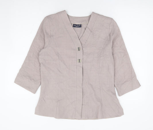 Saloos Collection Womens Beige Jacket Size 12 Button