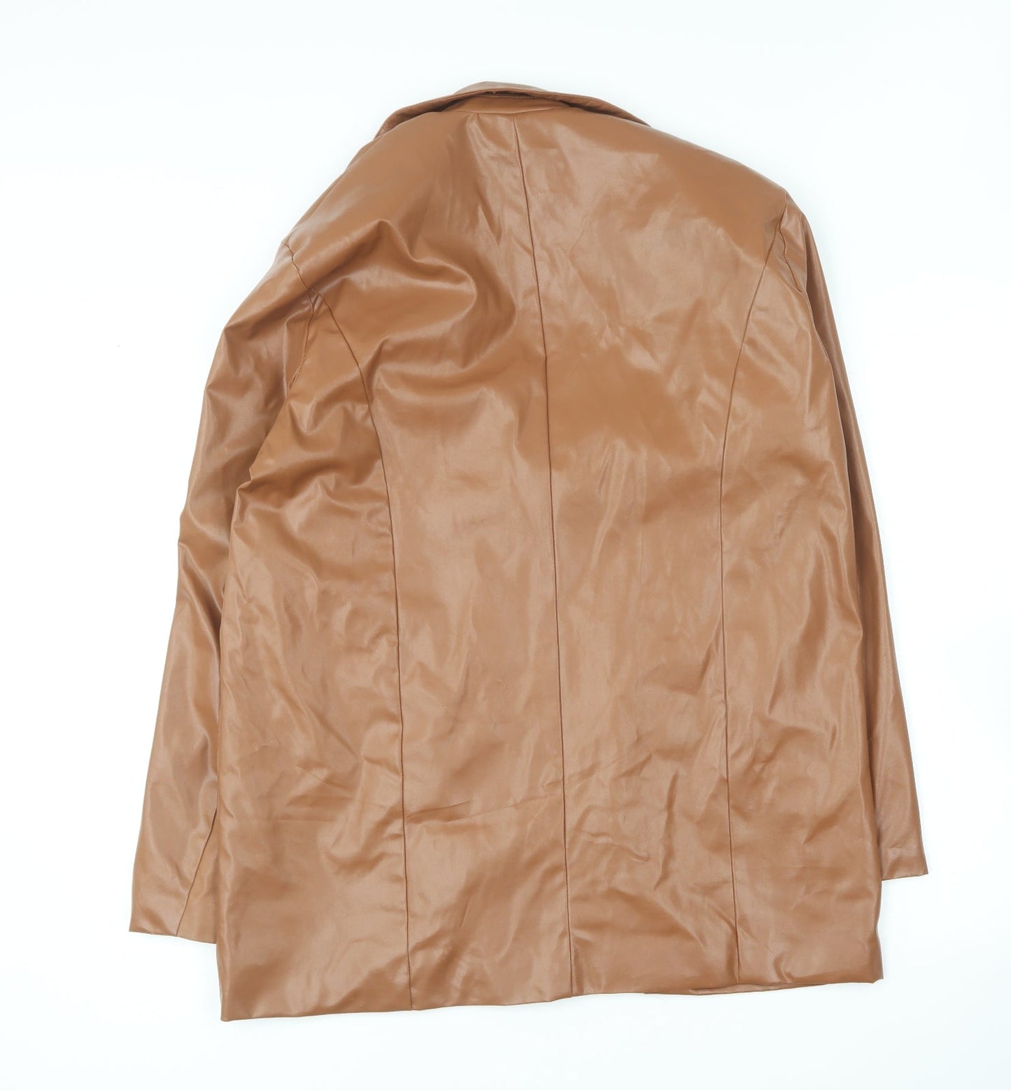 PRETTYLITTLETHING Womens Brown Jacket Size XS Button