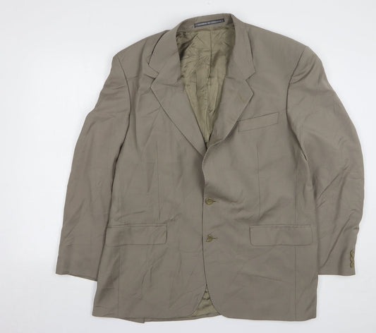 The Label Mens Beige Wool Jacket Suit Jacket Size 42