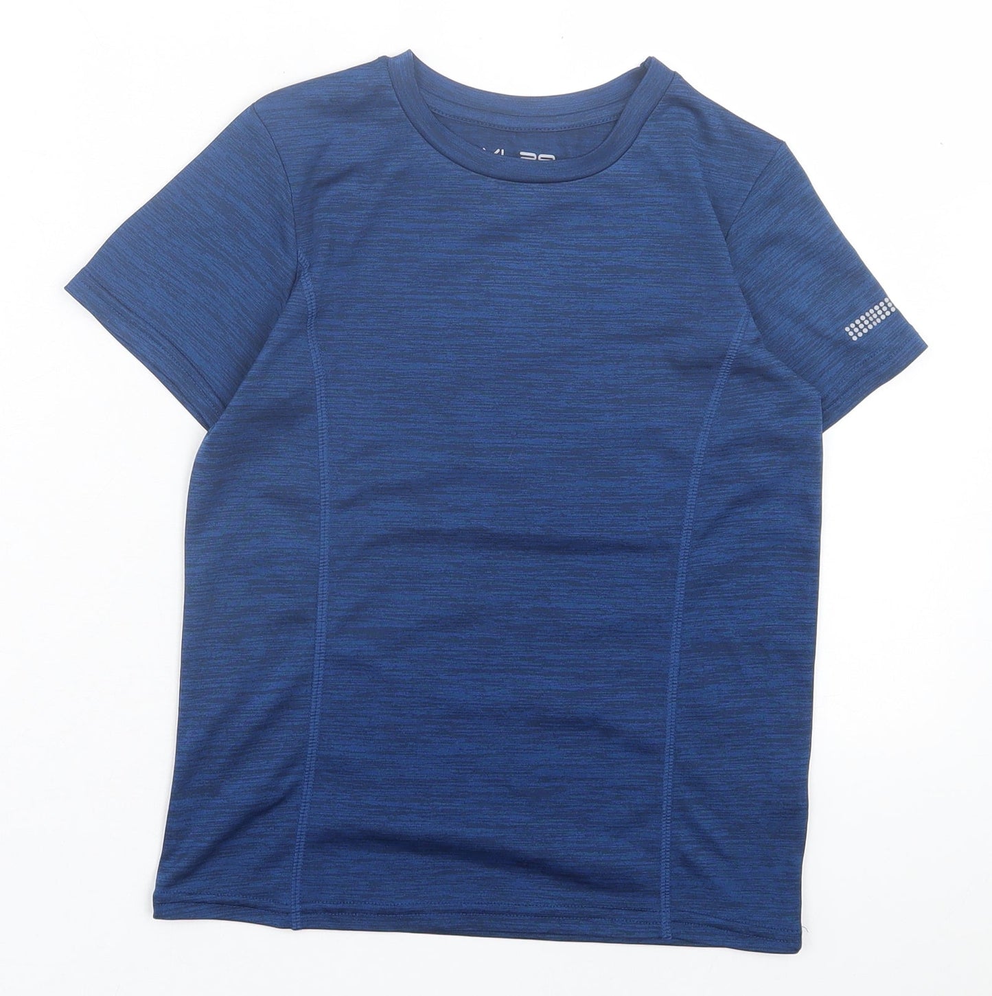 Dunnes Stores Boys Blue Polyester Basic T-Shirt Size 7-8 Years Crew Neck Pullover