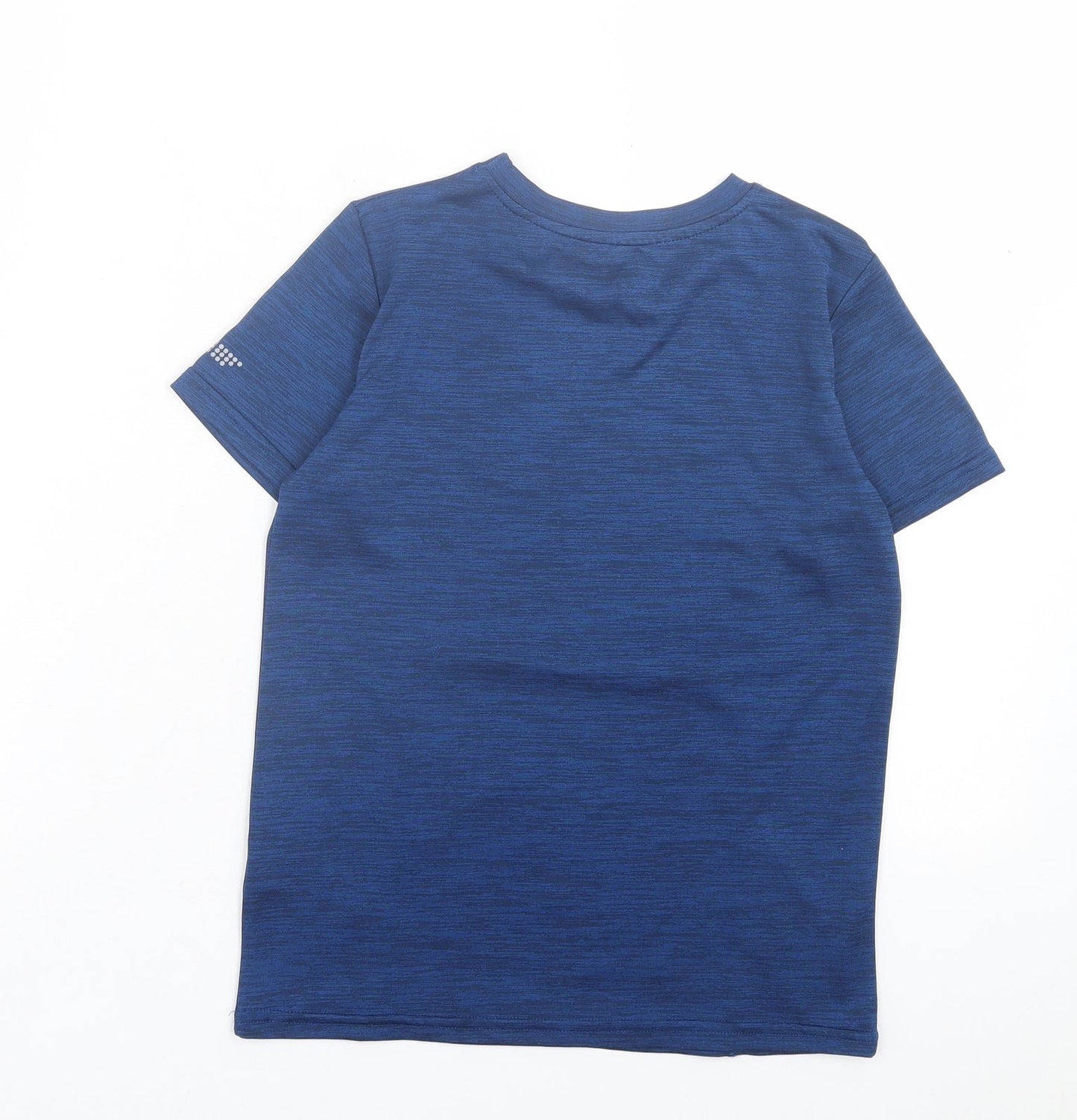 Dunnes Stores Boys Blue Polyester Basic T-Shirt Size 7-8 Years Crew Neck Pullover