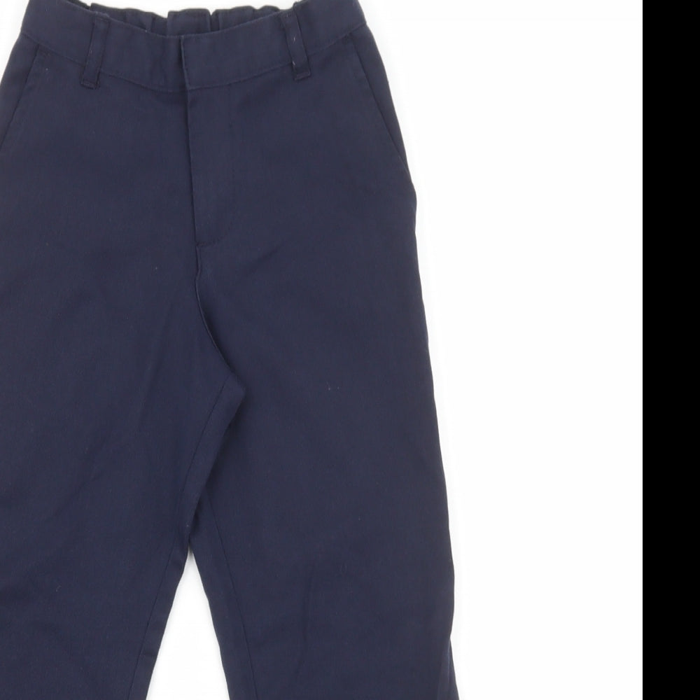 George Boys Blue Polyester Carpenter Trousers Size 5-6 Years Regular Hook & Loop