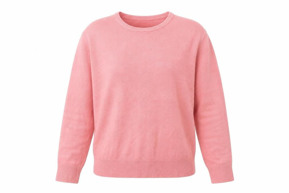 Isabelle Womens Pink Round Neck Acrylic Pullover Jumper Size M