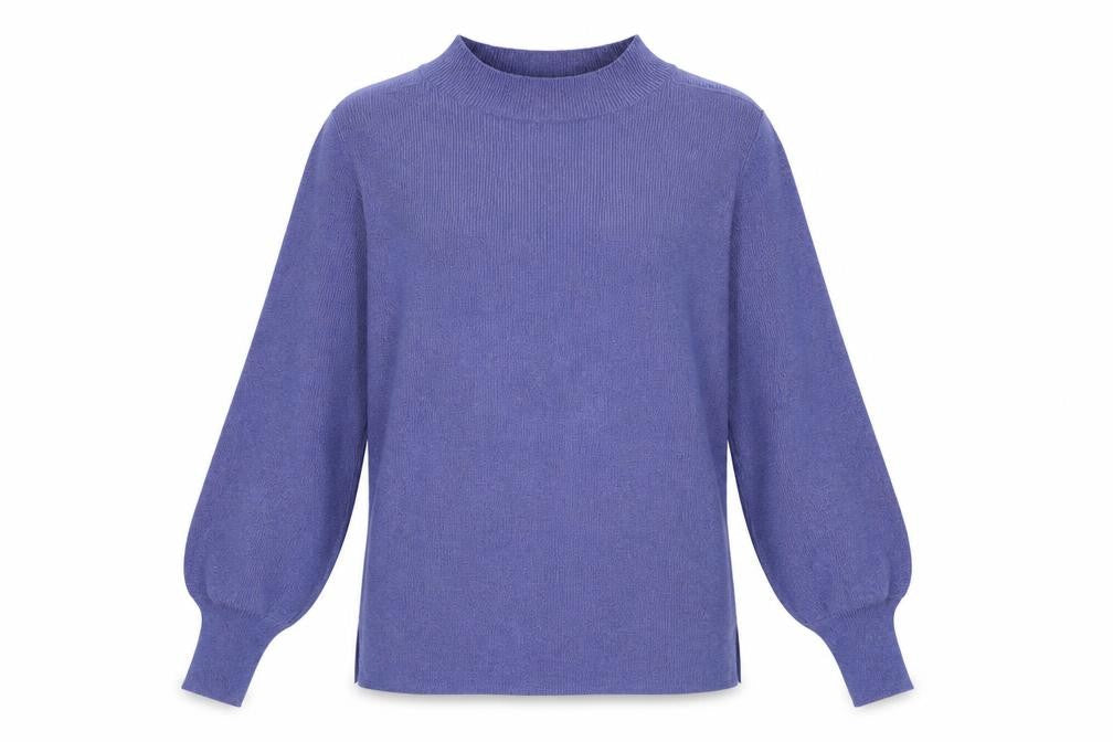 Marks and Spencer Womens Purple Mock Neck Viscose Pullover Jumper Size M