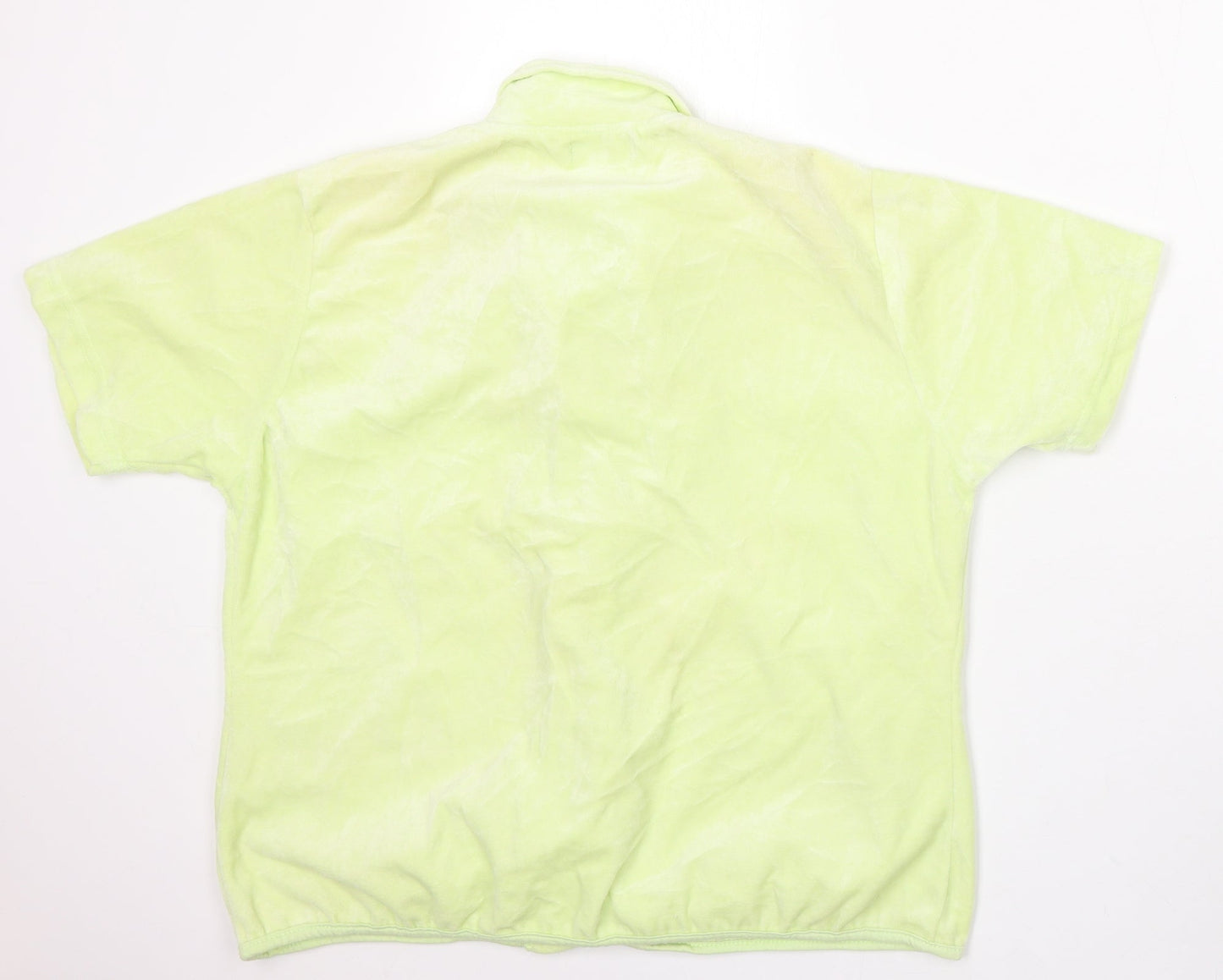 PRETTYLITTLETHING Womens Green Collared Cotton Cardigan Jumper Size 10