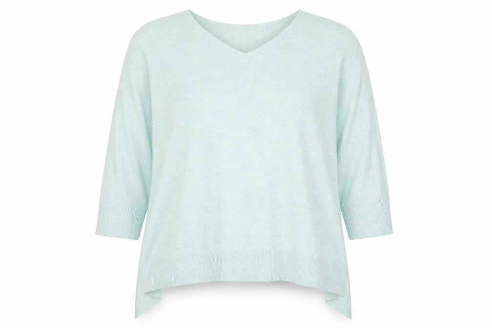 Select Womens Blue Round Neck Polyester Pullover Jumper Size 14 - Open Back