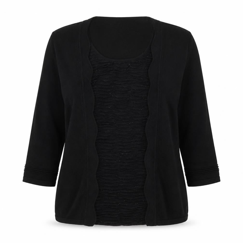 Marks and Spencer Womens Black Round Neck Acrylic Pullover Jumper Size 14