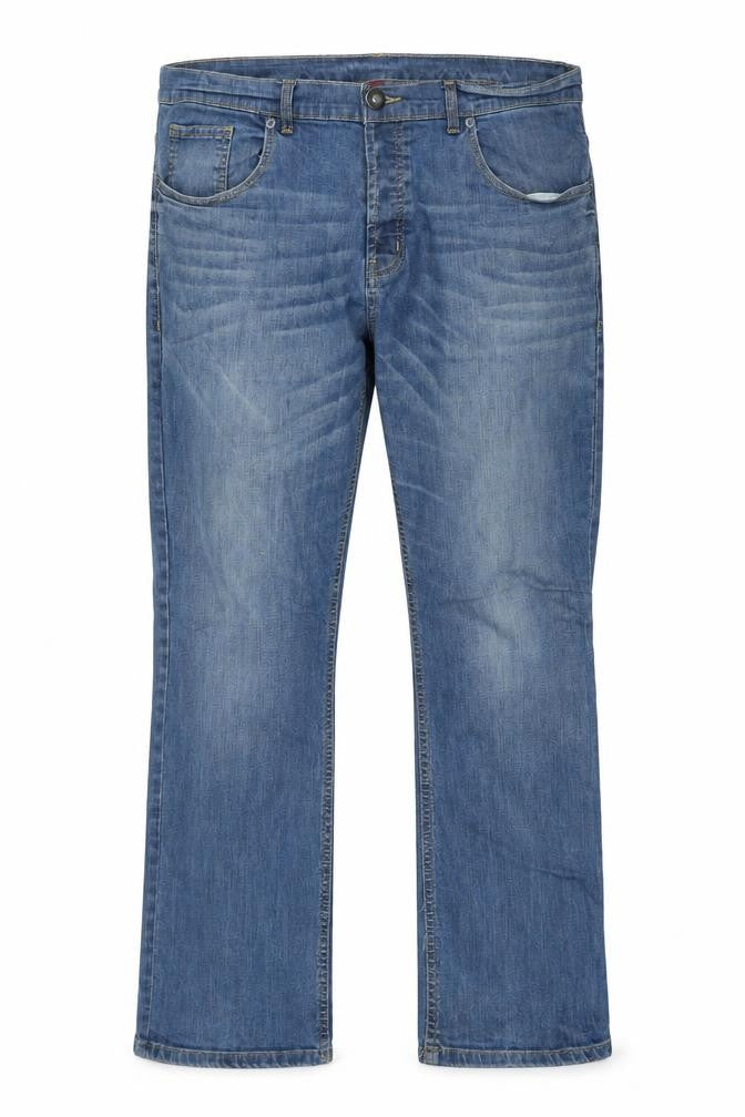Denim & Co. Mens Blue Cotton Straight Jeans Size 38 in L27 in Regular Button