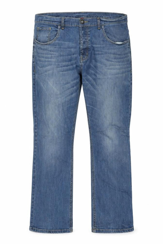 Denim & Co. Mens Blue Cotton Straight Jeans Size 38 in L27 in Regular Button