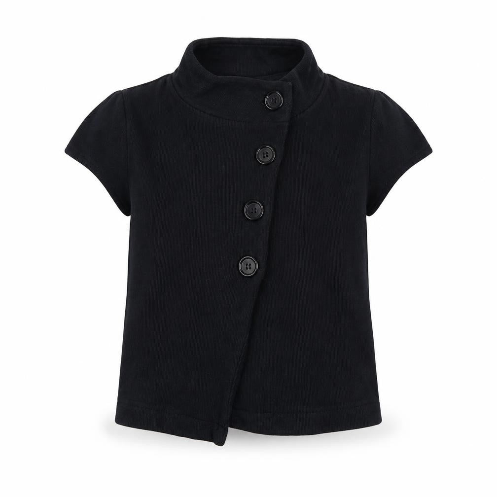 NEXT Girls Black Round Neck 100% Cotton Cardigan Jumper Size 11 Years Button