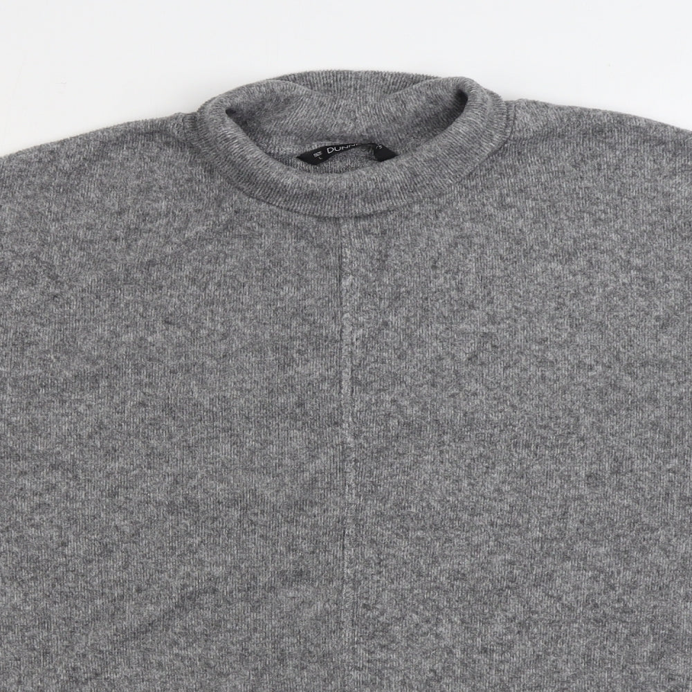 Dunnes Stores Womens Grey Mock Neck Polyester Pullover Jumper Size L