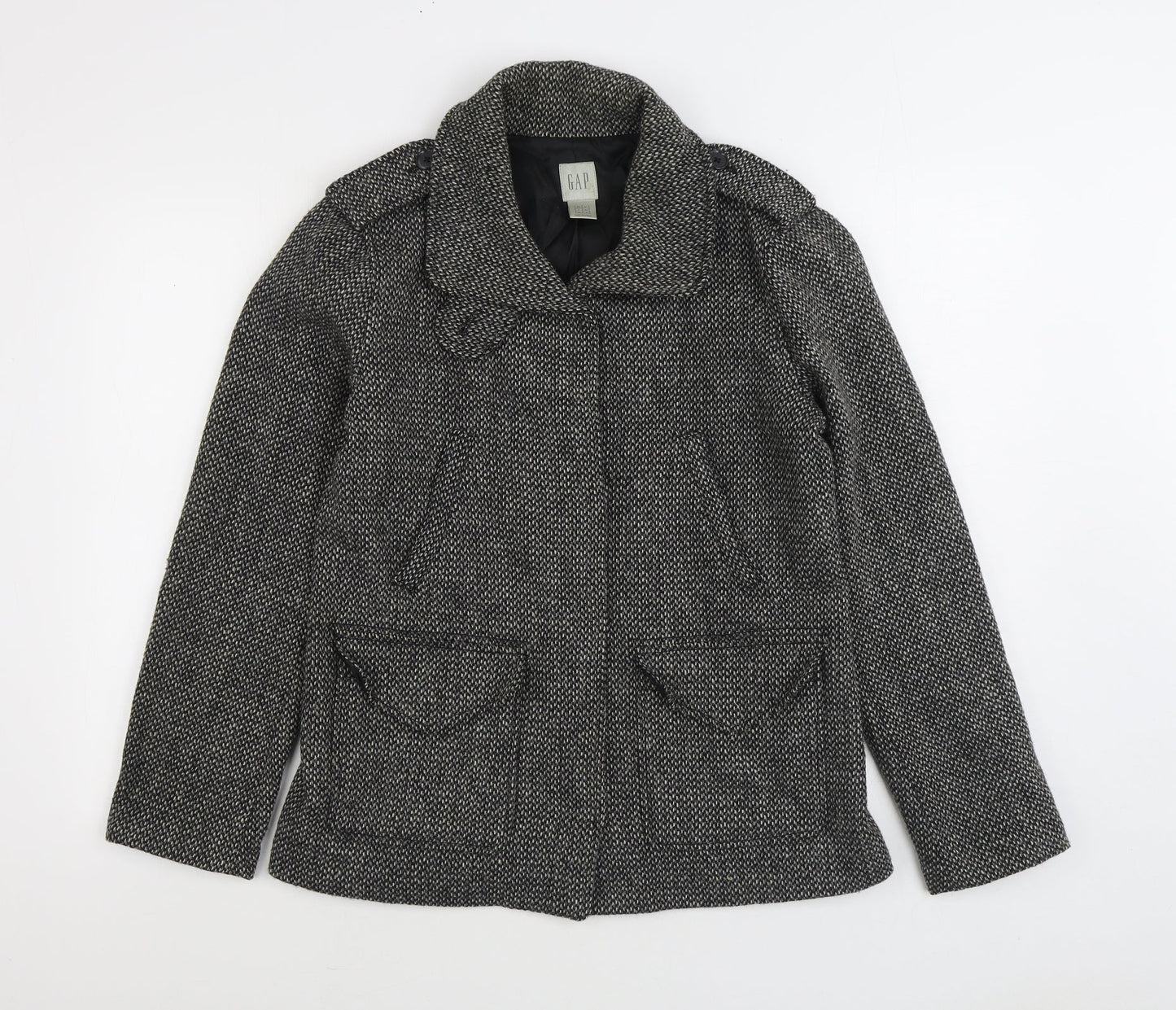Gap Womens Grey Overcoat Coat Size 12 Button
