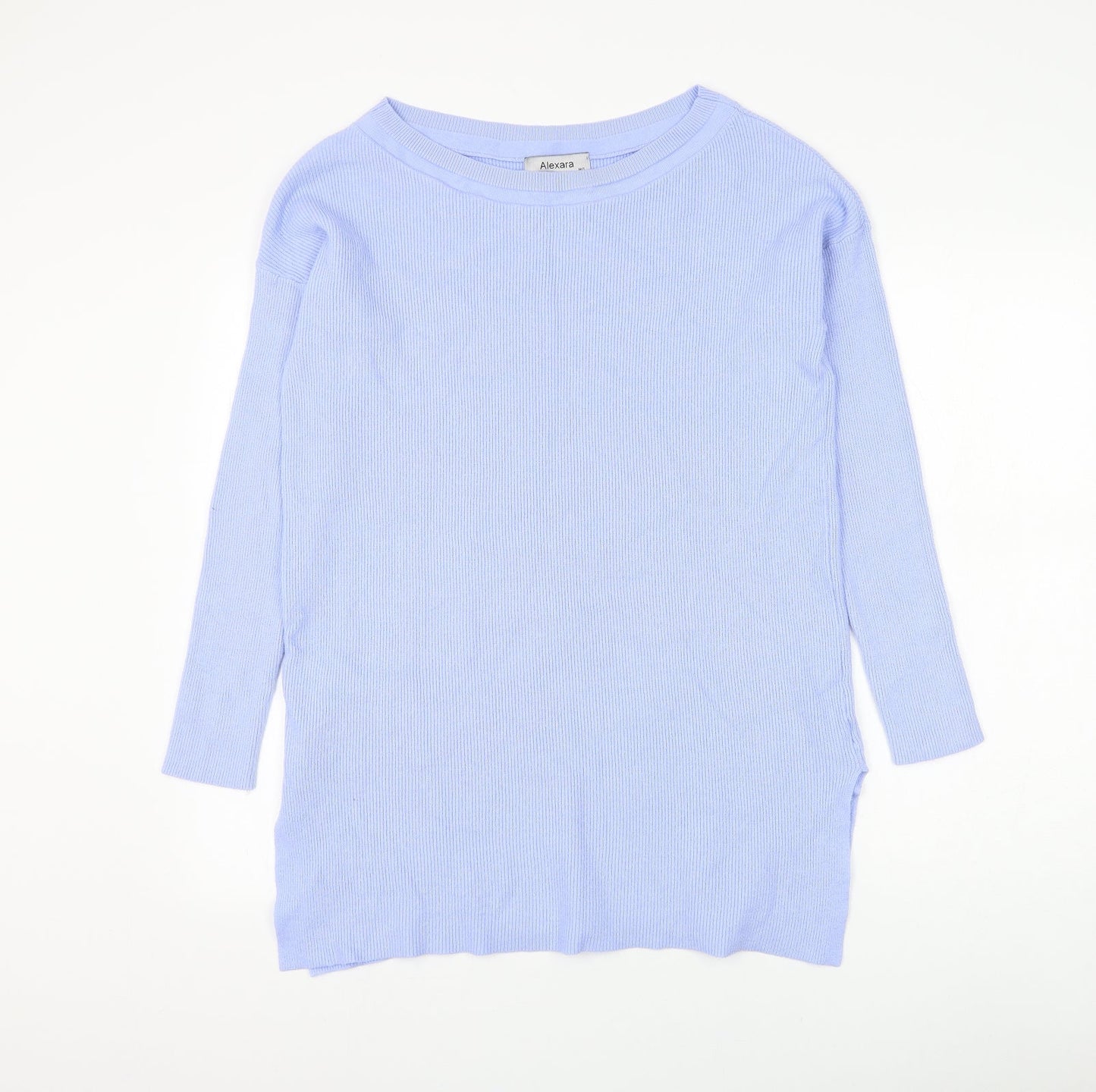 Alexara Womens Blue Round Neck Modal Pullover Jumper Size M