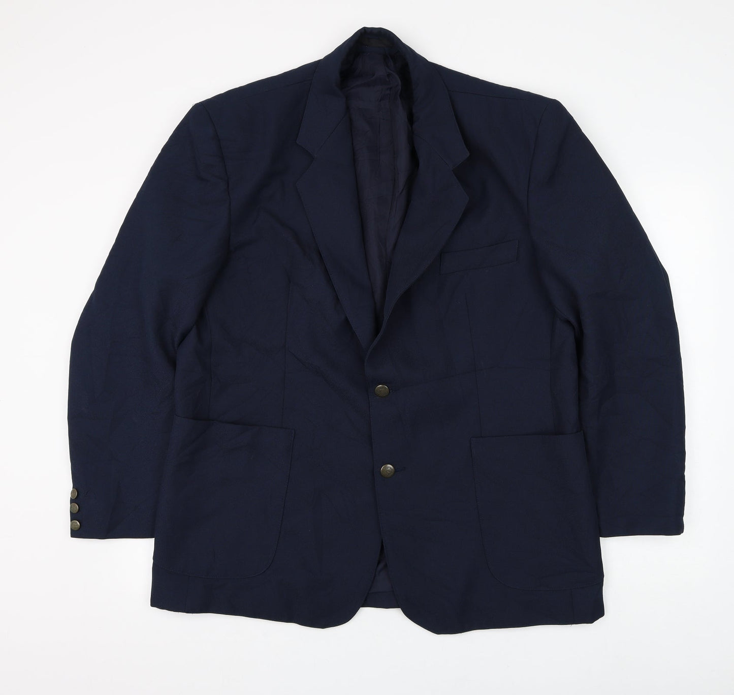 Classic Mens Blue Polyester Jacket Suit Jacket Size 44