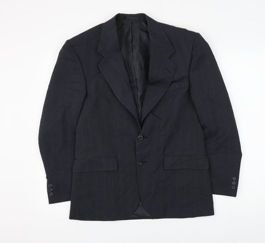 Burton Mens Grey Polyester Jacket Suit Jacket Size 36
