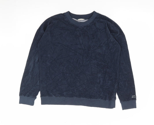 Jack Wills Womens Blue Cotton Pullover Sweatshirt Size 8 Pullover - Lounge Top