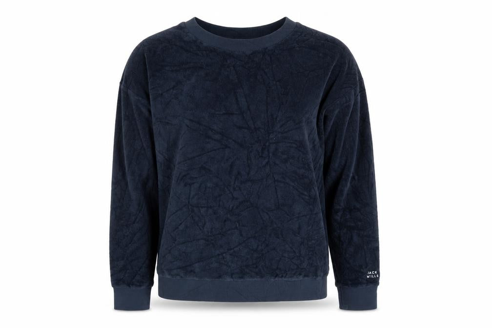 Womens UK 8 Regular Jack Wills Blue Pullover Sweatshirt