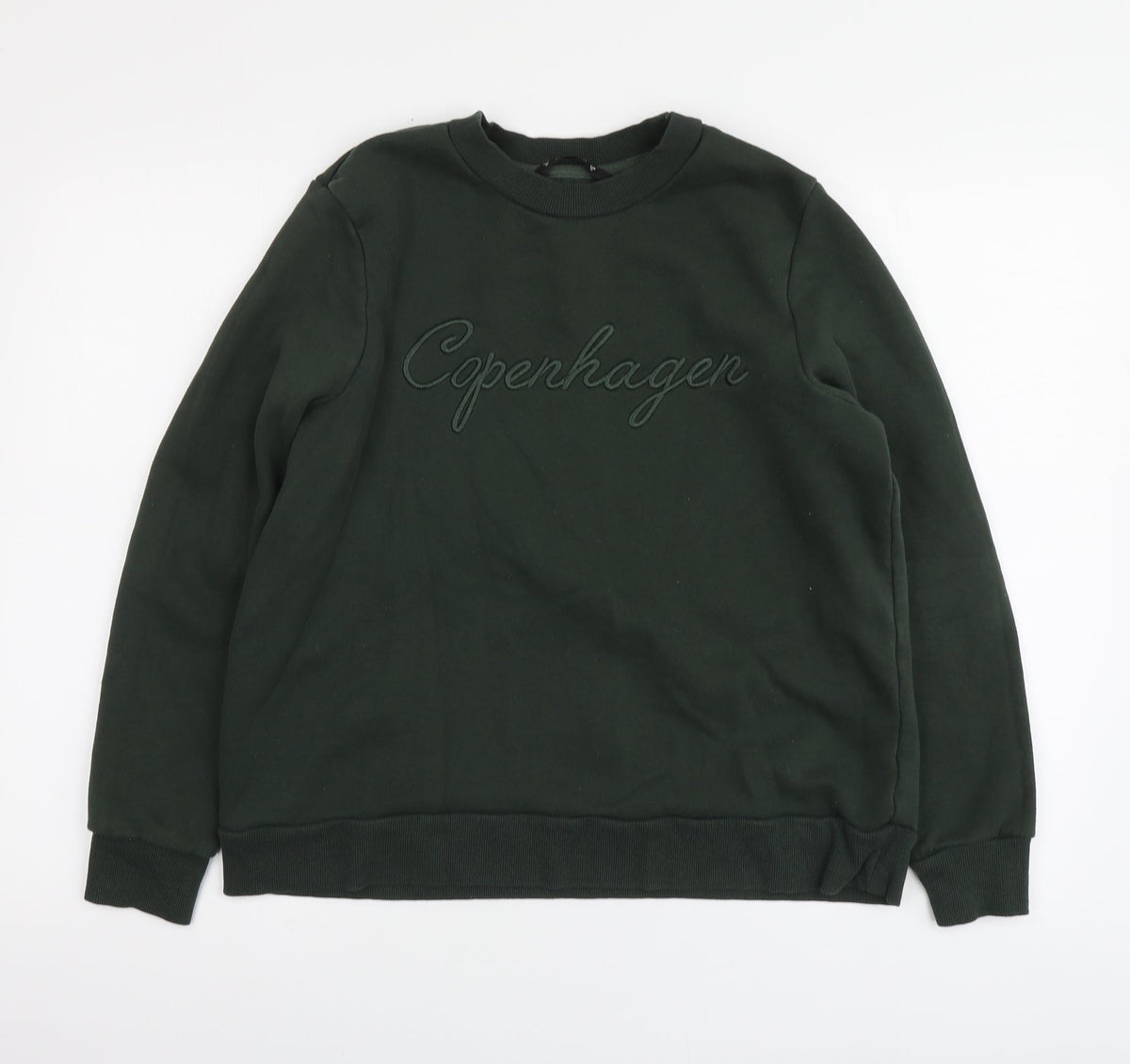 Dunnes Womens Green Cotton Pullover Hoodie Size M - Copenhagen