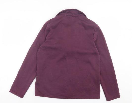 Damart Womens Purple Jacket Size 10 Button - Jersey Cardigan