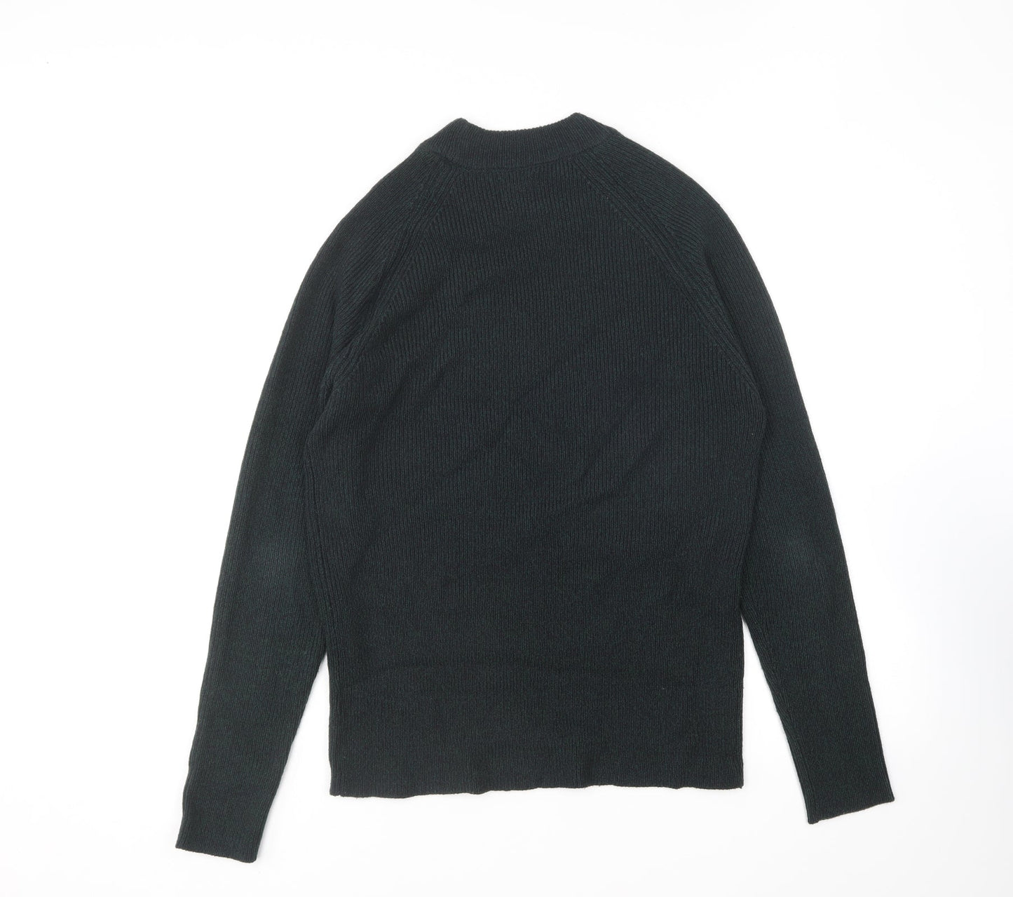 Burton Mens Green Round Neck Acrylic Pullover Jumper Size M