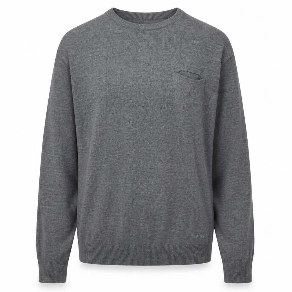 Womens UK L Regular Lee Cooper Grey Pullover Tight-Knit