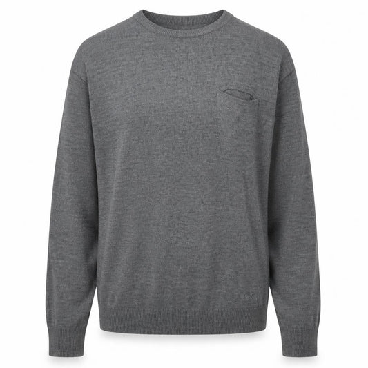 Womens UK L Regular Lee Cooper Grey Pullover Tight-Knit