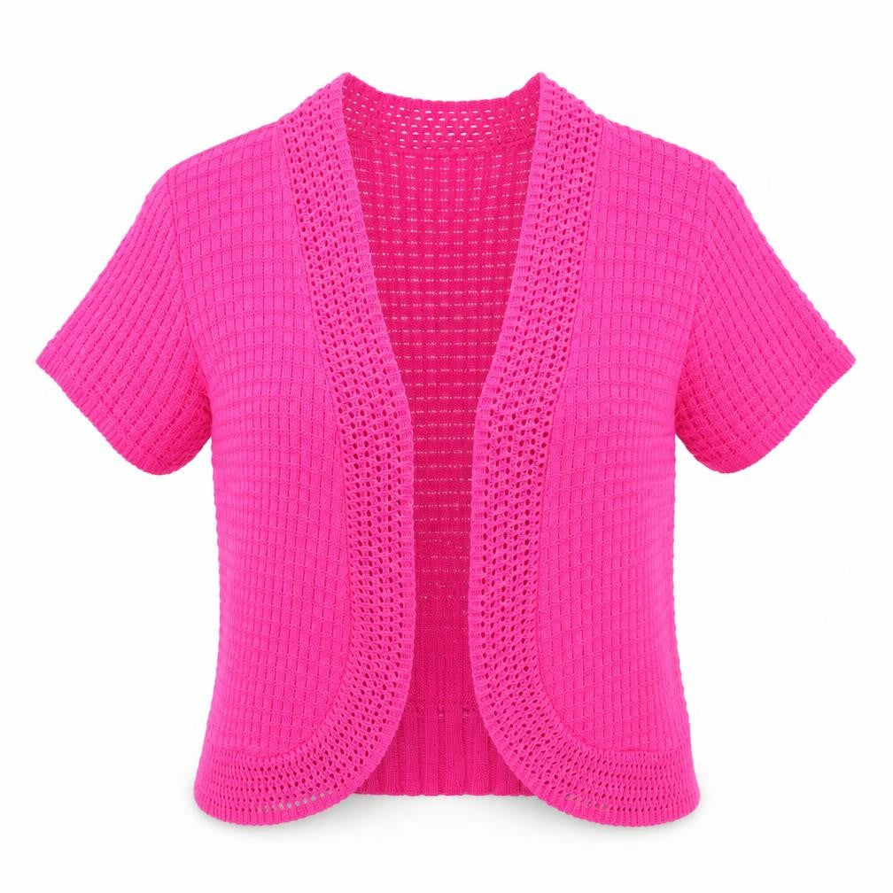 CHIC Womens Pink V-Neck Cotton Cardigan Jumper Size XL