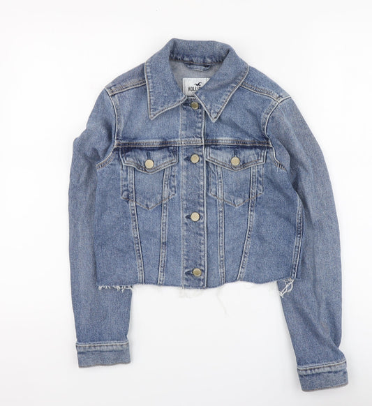 Hollister Womens Blue Jacket Size XS Button