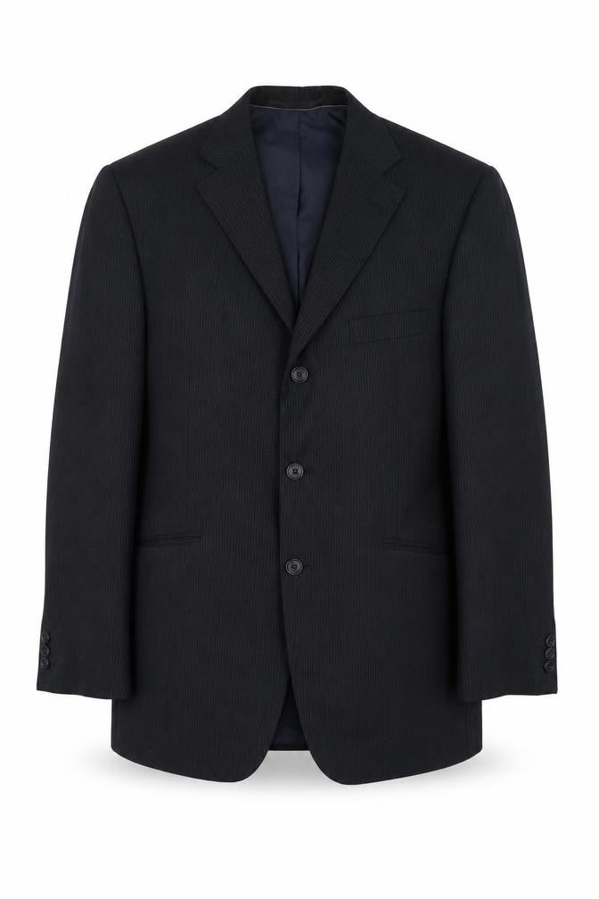 Marks and Spencer Mens Black Striped Polyester Jacket Suit Jacket Size M