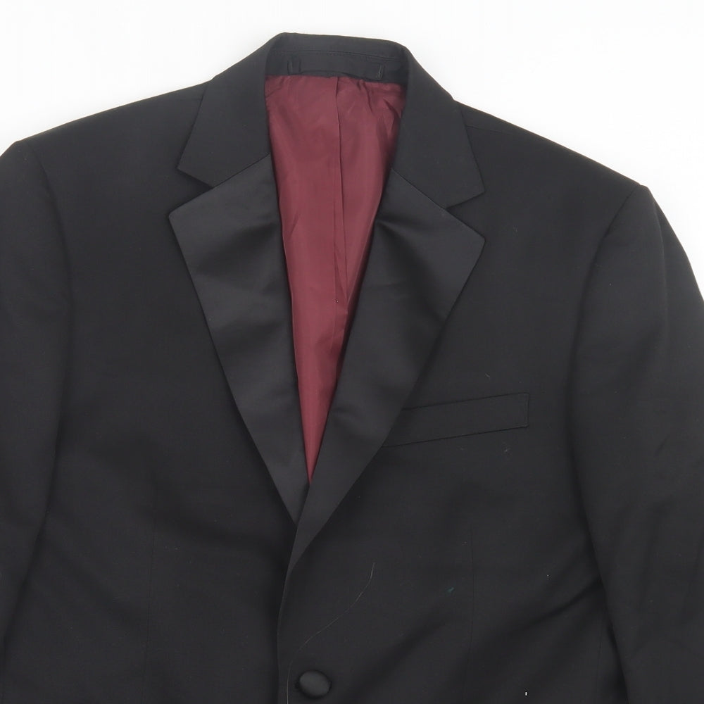 Marks and Spencer Mens Black Polyester Jacket Suit Jacket Size 38