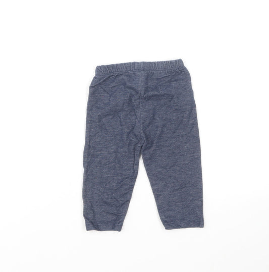 St Bernard Girls Blue Cotton Jogger Leggings Size 6-9 Months Pullover