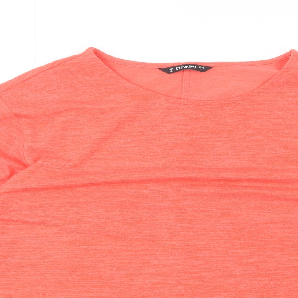 Dunnes Stores Womens Red Round Neck Polyester Pullover Jumper Size XL