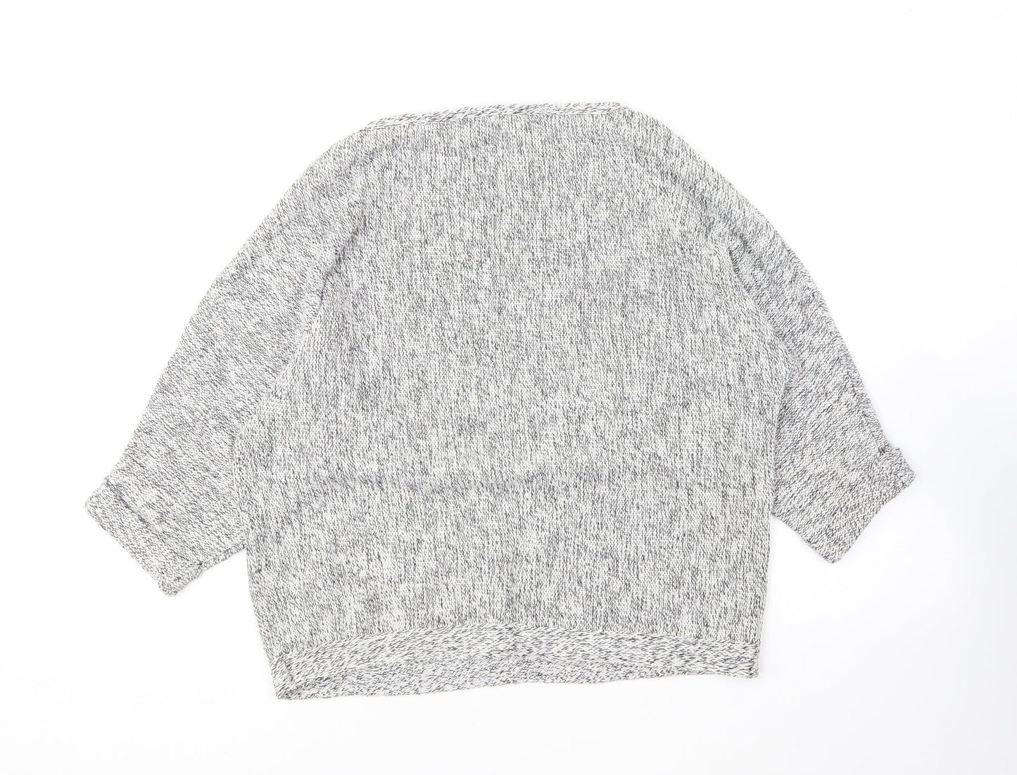 H&M Womens Grey Round Neck Acrylic Pullover Jumper Size XS