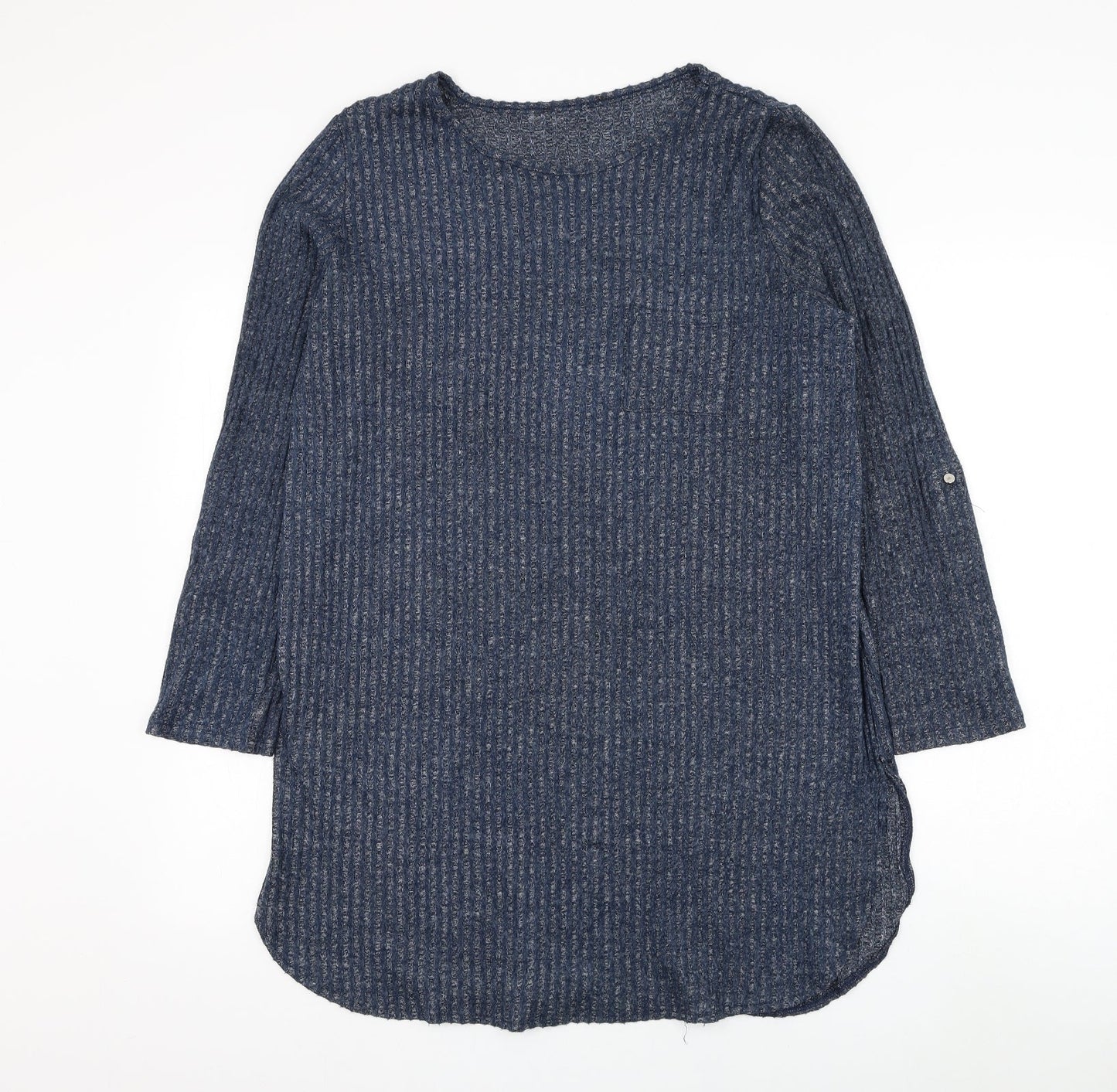 Preworn Womens Blue Round Neck Polyester Pullover Jumper Size L