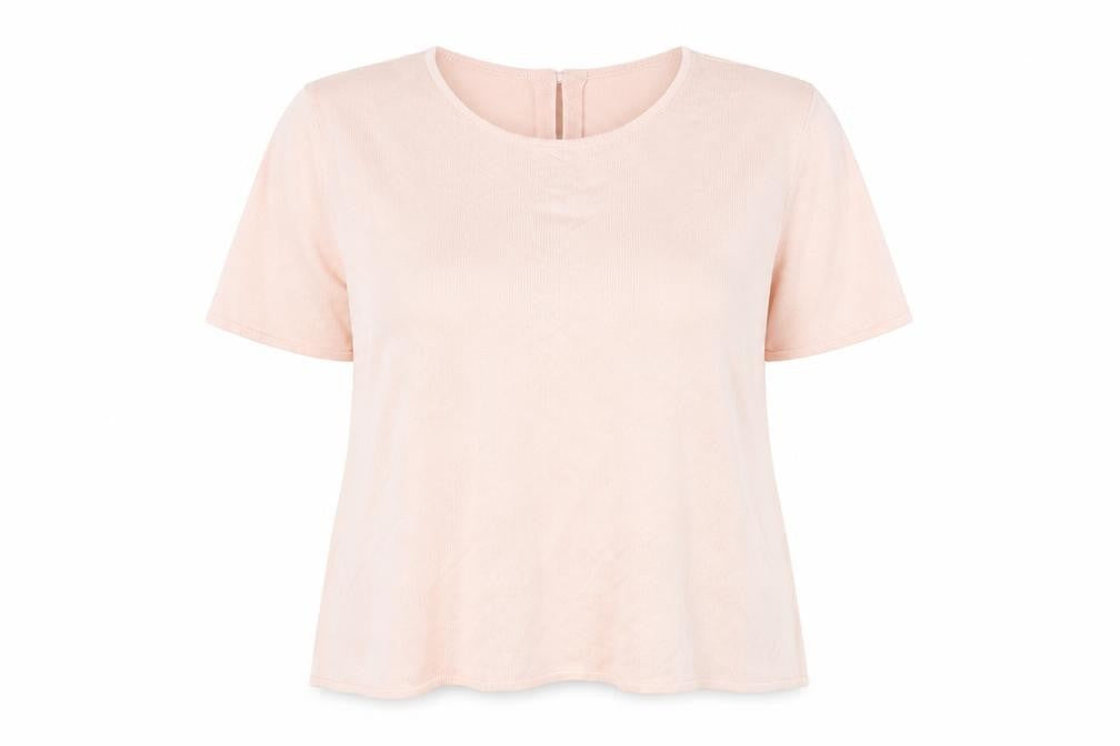Marks and Spencer Womens Pink Round Neck Viscose Pullover Jumper Size 14
