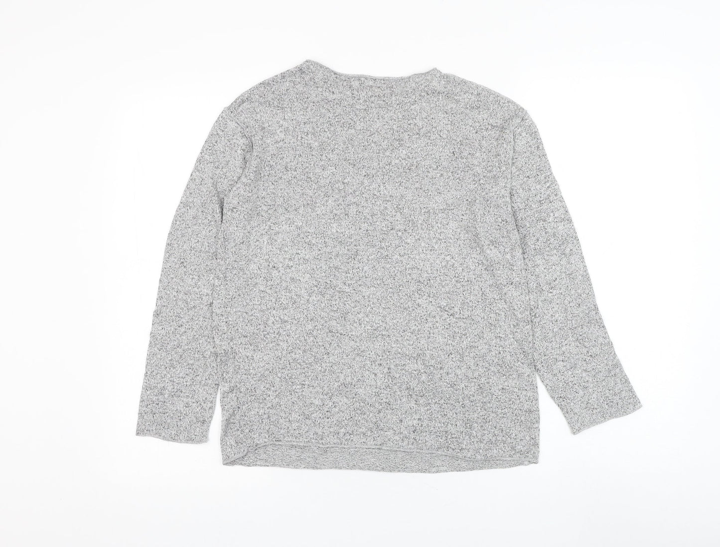 Zara Womens Grey Round Neck Polyester Pullover Jumper Size S