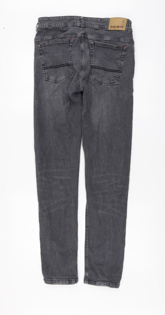 Industrialize Womens Grey Cotton Straight Jeans Size 30 L31 in Regular Zip