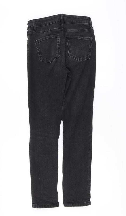 Marks and Spencer Womens Black Cotton Skinny Jeans Size 8 L28 in Regular