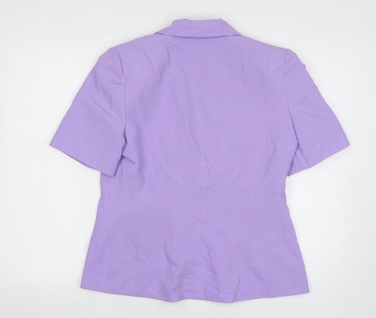 Isabelle Womens Purple Polyester Jacket Suit Jacket Size 12