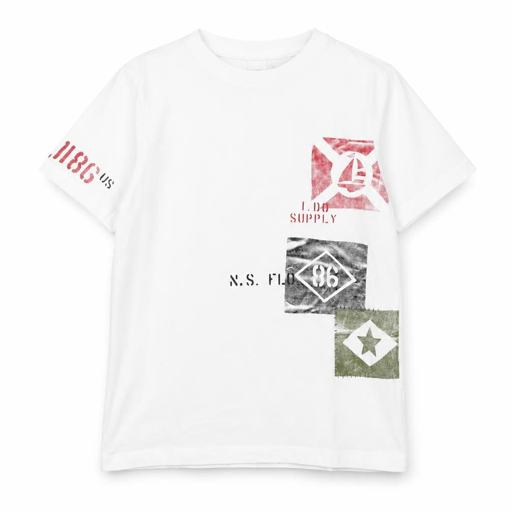 I Do Boys White Cotton Basic T-Shirt Size 7-8 Years Round Neck Pullover
