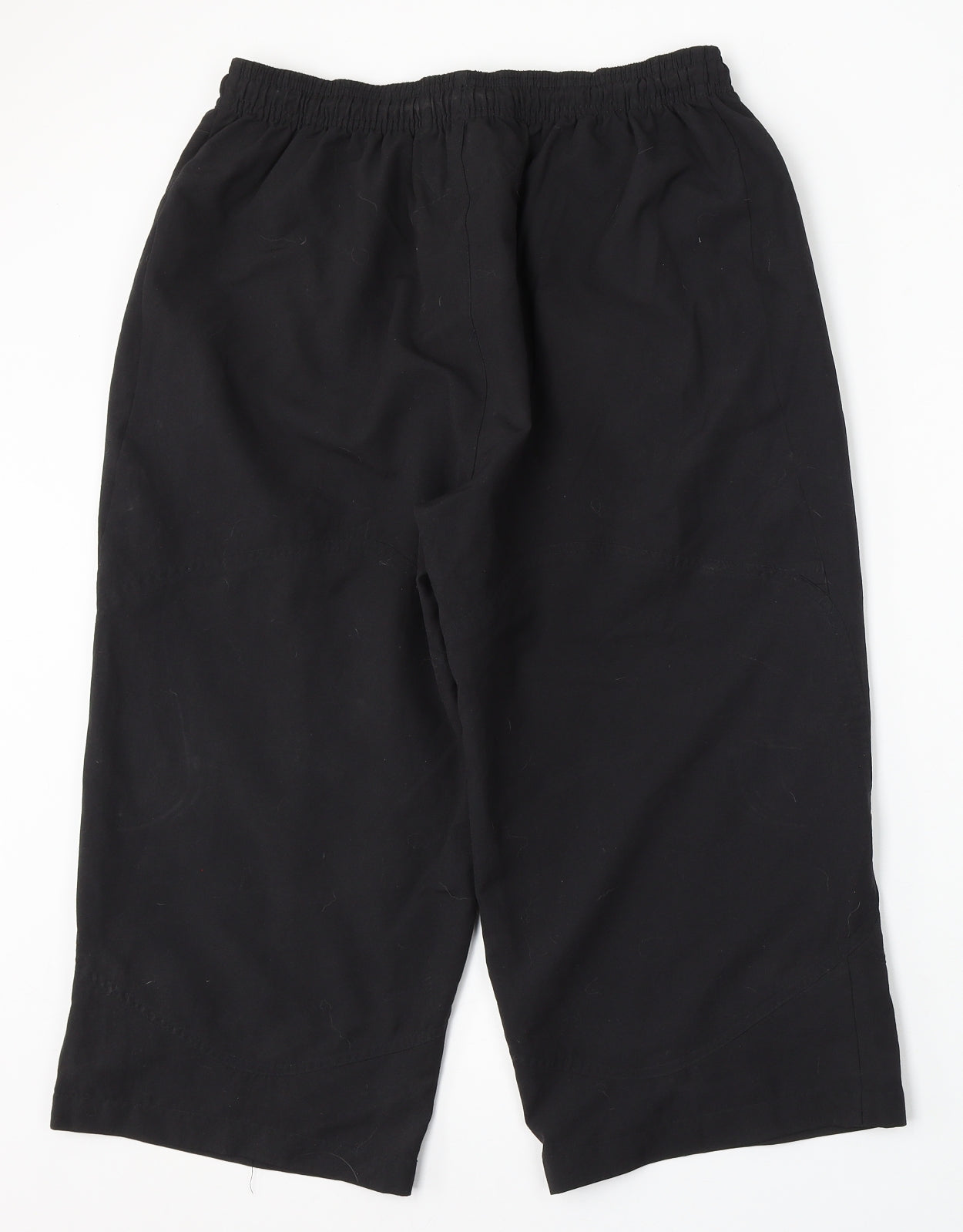 Diadora Womens Black Polyester Cropped Trousers Size 30 L20 in Regular Drawstring - 3/4 Shorts