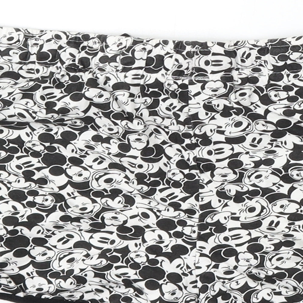 Disney Womens Multicoloured Geometric Polyester Sweat Shorts Size 16 L3 in Regular - Mickey Mouse