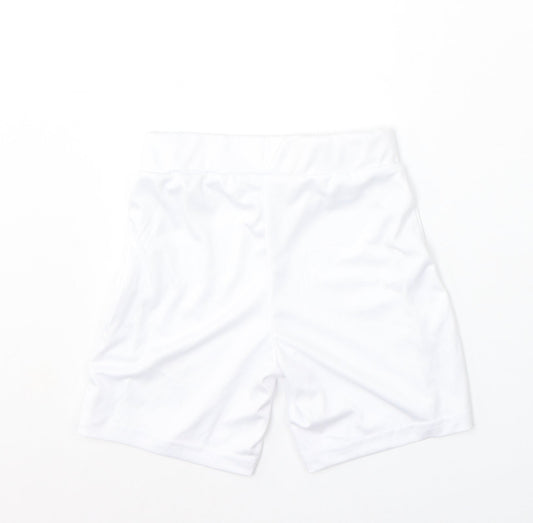 Dunnes Stores Boys White Polyester Sweat Shorts Size 7-8 Years Regular Tie - Irish Football