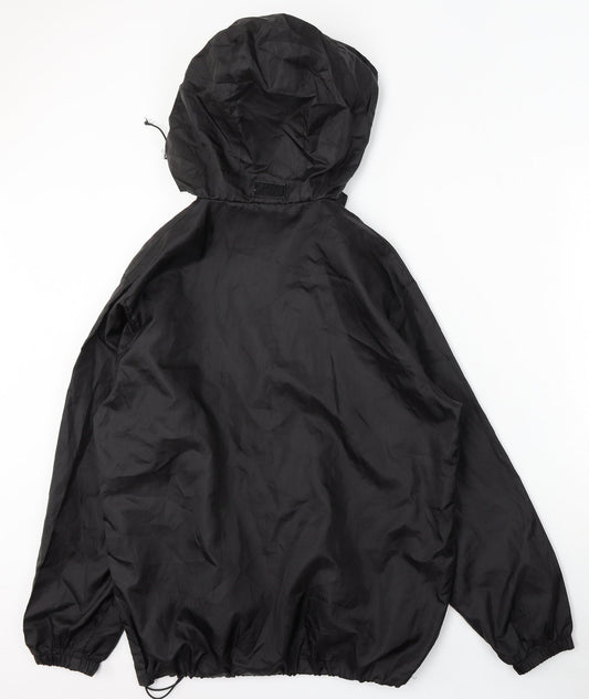 Denim & Co. Womens Black Jacket Size 12 Zip