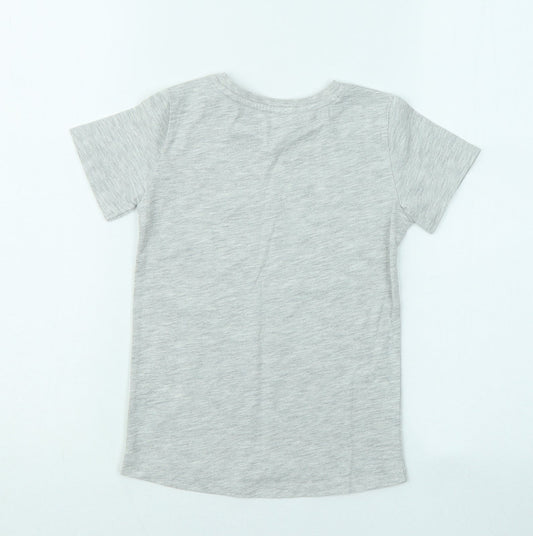 Dunnes Stores Boys Grey Polyester Basic T-Shirt Size 3-4 Years Round Neck - Gaming