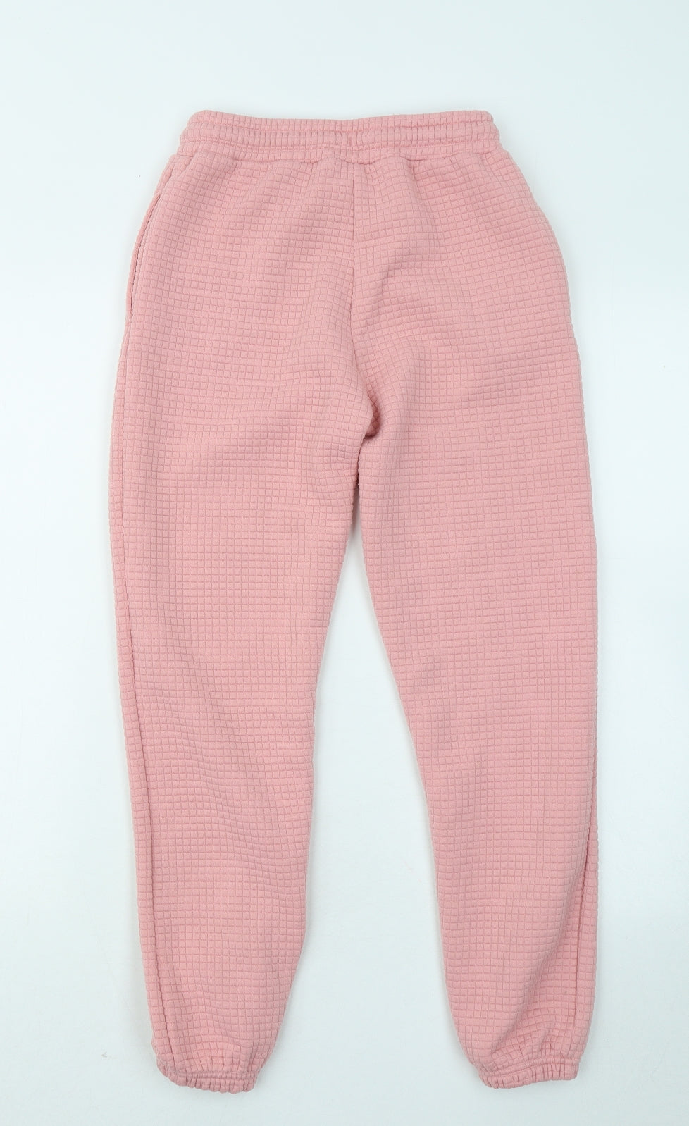 Dunnes Stores Womens Pink Polyester Jogger Trousers Size 25 in L25 in Regular Drawstring