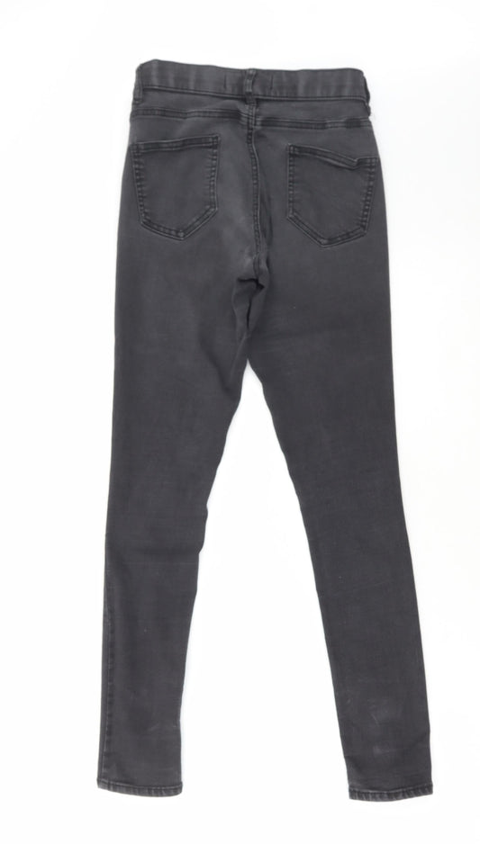 George Womens Grey Cotton Skinny Jeans Size S L28 in Regular Zip