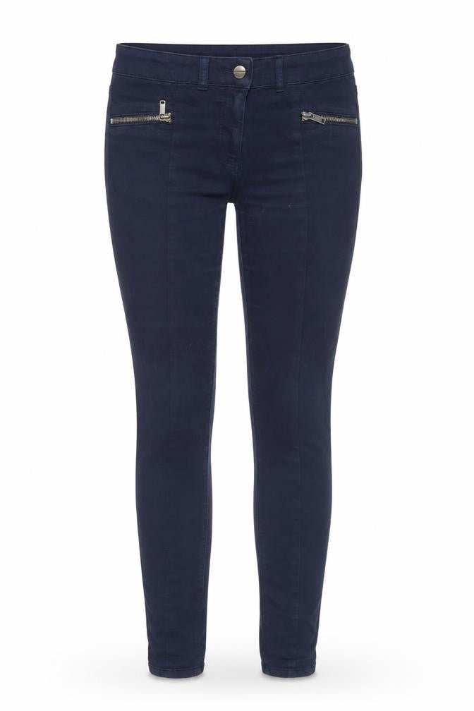NEXT Womens Blue Cotton Skinny Jeans Size 10 L28 in Regular Button